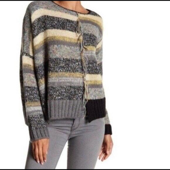 Zadig & Voltaire Deluxe Made In Italy Jemma Stripe Sweater Size Small - Picture 1 of 14